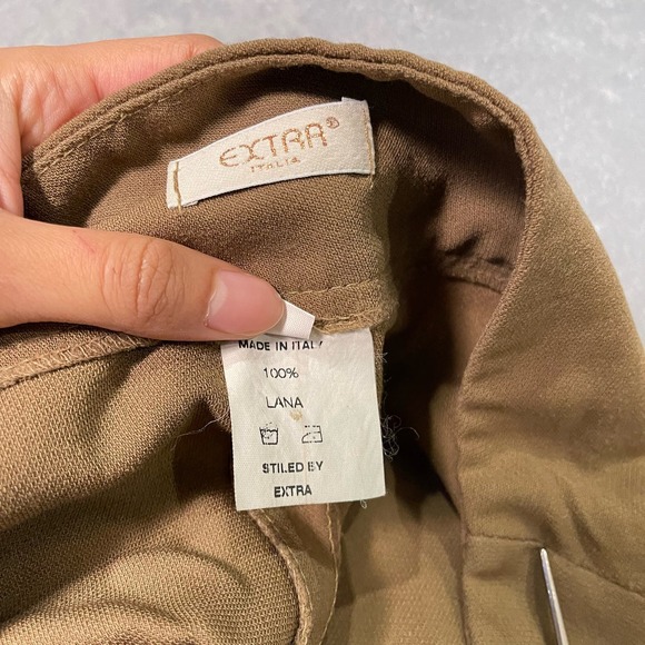 Italian Vintage - Vintage Beige Mid Rise Flare Pants (S) - Picture 11 of 12